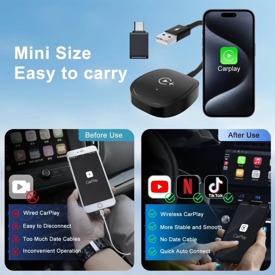 Wireless Video Carplay Adapter