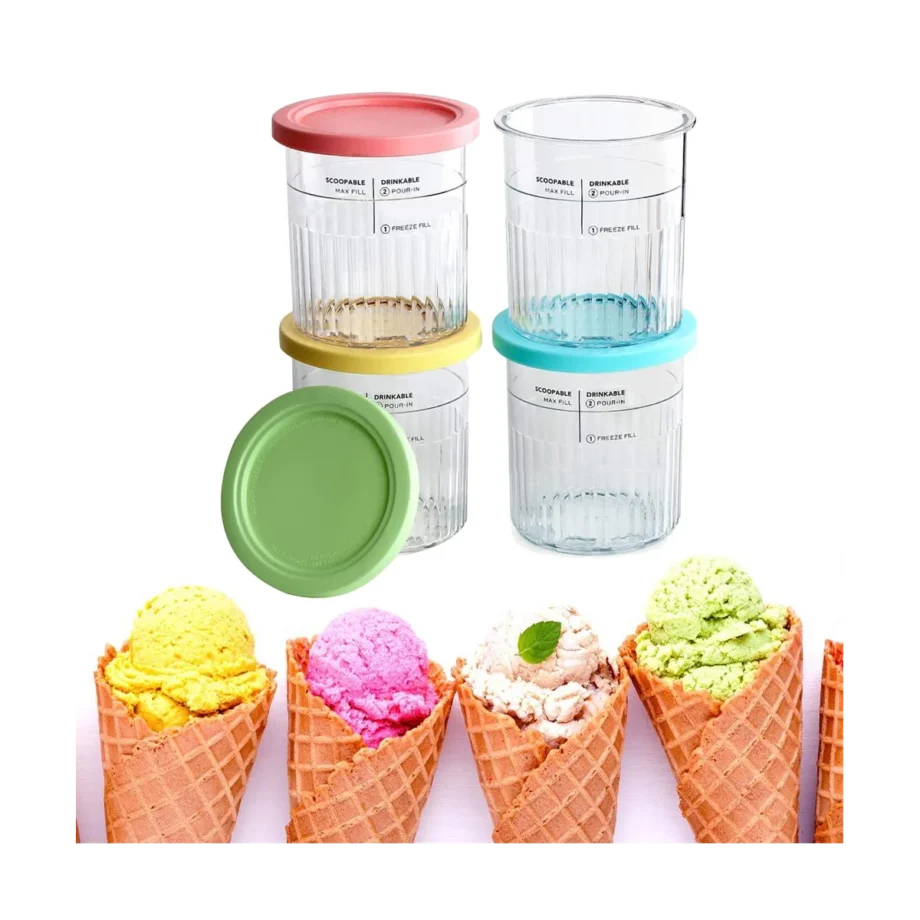 Ice Cream Pints and Lids for Ninja